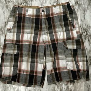 Men's Plaid Cargo Shorts Vintage Vibes Sk8r Grunge Blokecore Lightweight Y2K